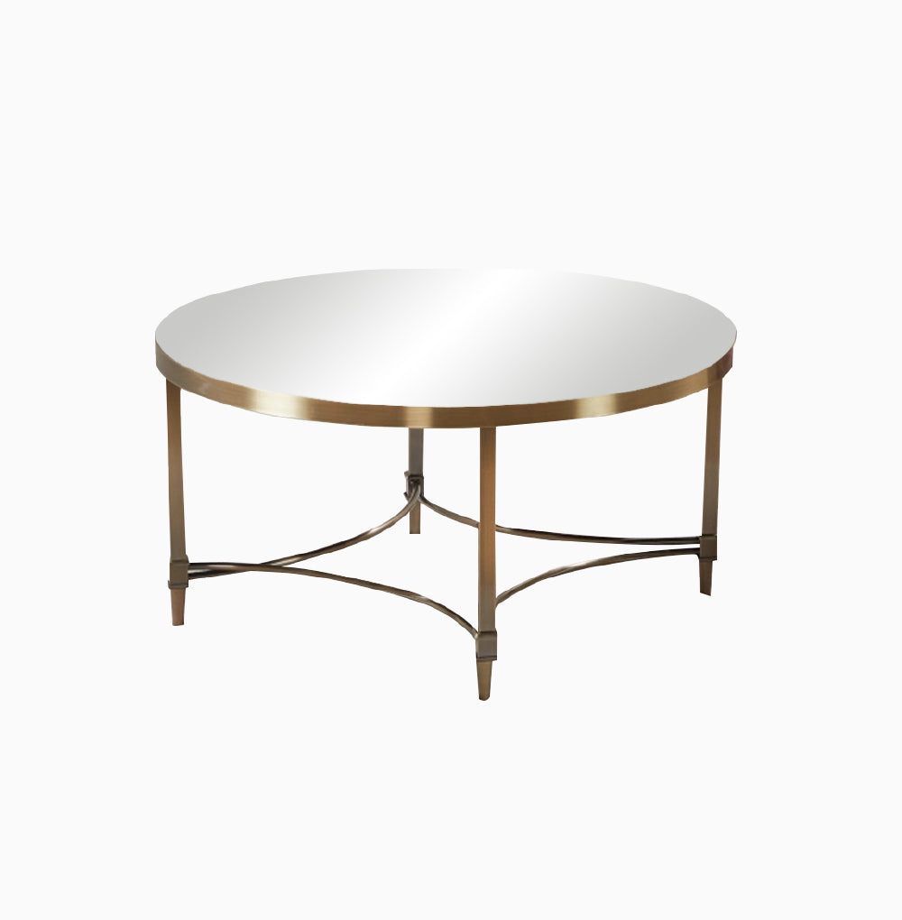 MIRROR TOP COFFEE TABLE White Rental