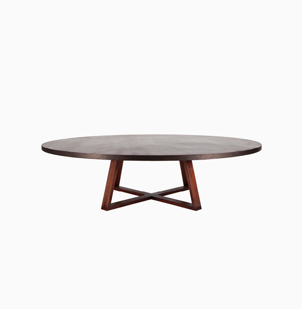 16-SEATER ROUND WOODEN TABLE