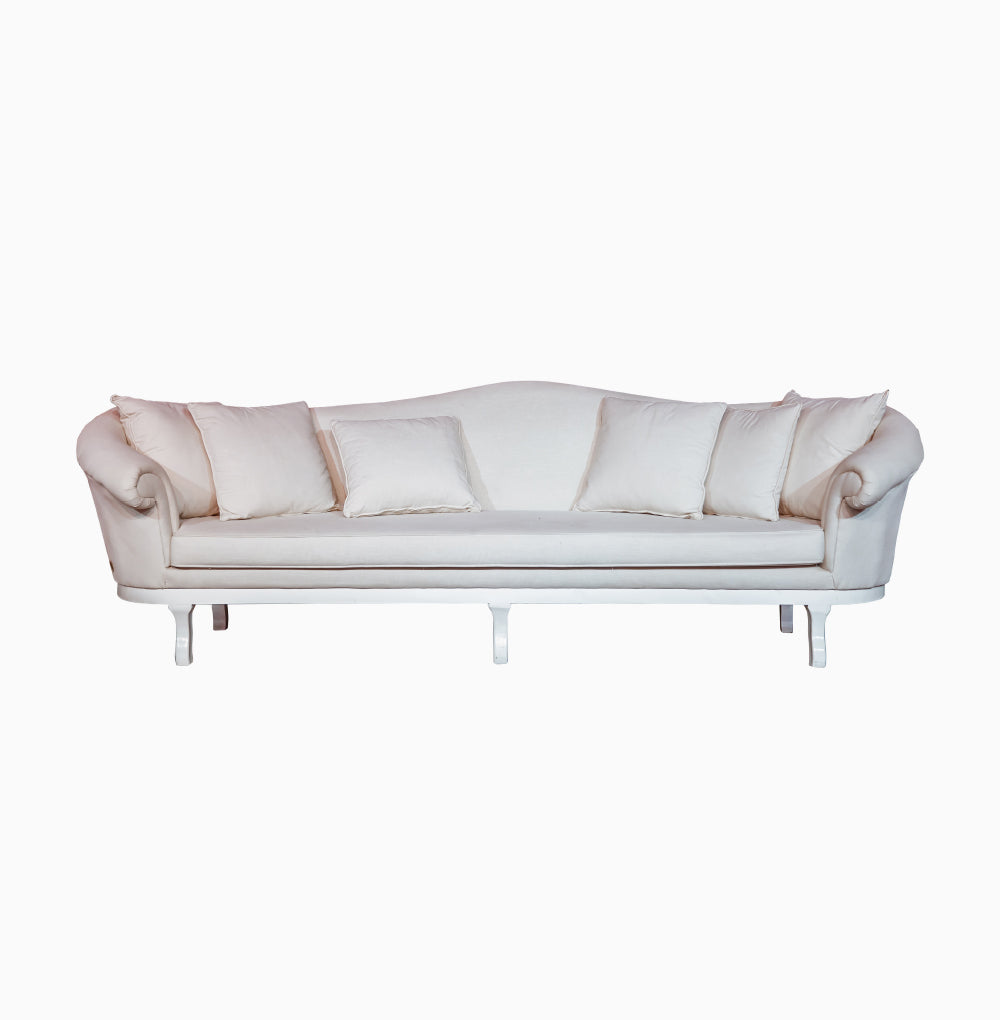 OFF WHITE CURVED BRIDAL SOFA